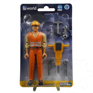 Bruder - bworld Bauarbeiter mit Zubeh&ouml;r