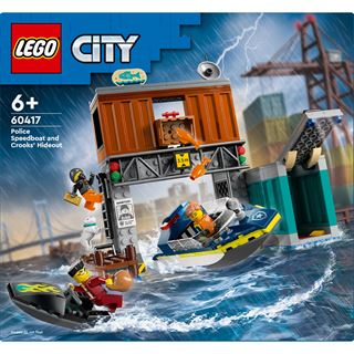 LEGO City 60417 Polizeischnellboot und Ganovenversteck,