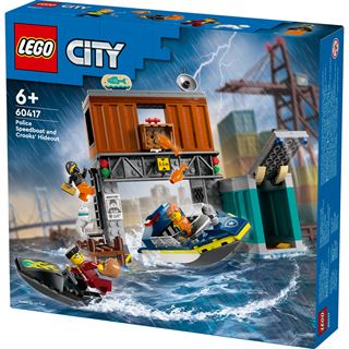 LEGO City 60417 Polizeischnellboot und Ganovenversteck,