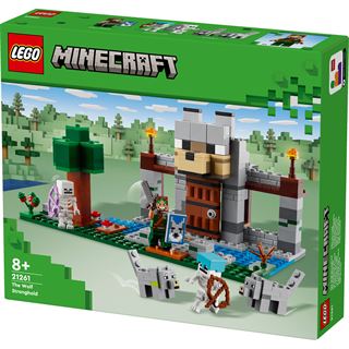 LEGO Minecraft 21261 Die Wolfsfestung, Spielset mit Festung und