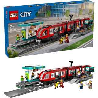 LEGO City 60423 Straßenbahn mit Haltestelle, Bauspielzeug