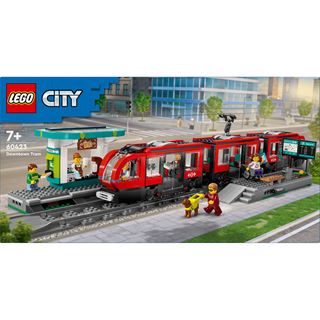 LEGO City 60423 Straßenbahn mit Haltestelle, Bauspielzeug
