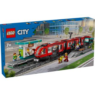 LEGO City 60423 Straßenbahn mit Haltestelle, Bauspielzeug