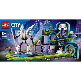 LEGO City 60421 Achterbahn mit Roboter-Mech,