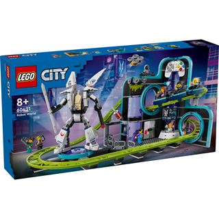 LEGO City 60421 Achterbahn mit Roboter-Mech,