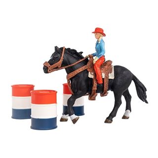 Schleich Farm World Barrel Racing mit Cowgirl