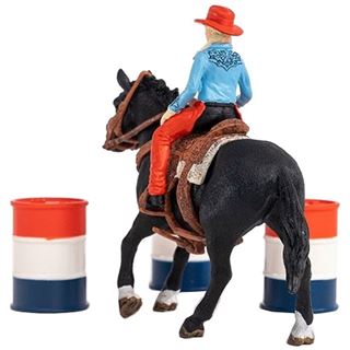 Schleich Farm World Barrel Racing mit Cowgirl