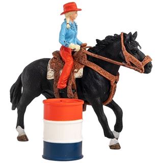 Schleich Farm World Barrel Racing mit Cowgirl