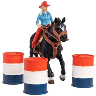 Schleich Farm World Barrel Racing mit Cowgirl