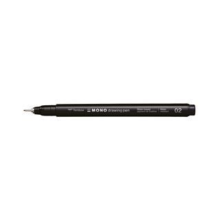 Tombow MONO drawing pen 02 Fineliner schwarz 0,3 mm, 1 St.