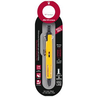 Tombow Kugelschreiber Airpress Pen gelb Schreibfarbe schwarz, 1 St.