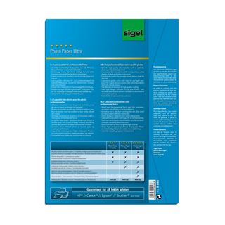 SIGEL Fotopapier IP641 DIN A4 hochgl&auml;nzend 260 g/qm 50 Blatt