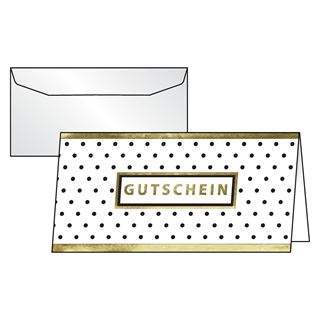 SIGEL 10 Gutscheine Golden Glimmer DIN lang