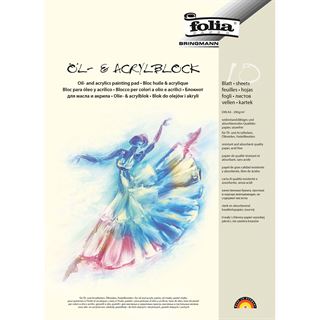 folia 10 Zeichenblock für Öl- und Acrylfarben DIN A4