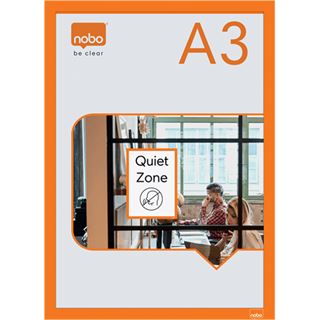 nobo 2 Magnetrahmen selbstklebend orange A3