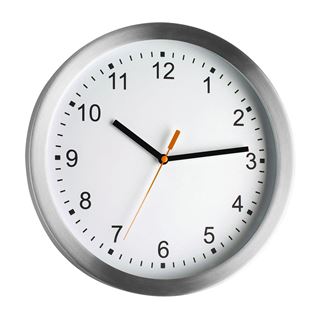 TFA Wanduhr 98.1045 wei&szlig; silber Aluminium, &Oslash; 29,5 cm