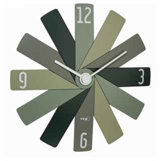 TFA Wanduhr 60.3020 CLOCK IN THE BOX grau Kunststoff 400,0 x 37,0 mm