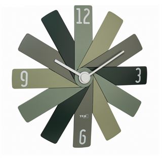 TFA Wanduhr 60.3020 CLOCK IN THE BOX gr&uuml;n Kunststoff 400,0 x