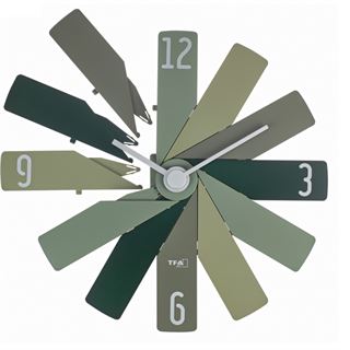 TFA Wanduhr 60.3020 CLOCK IN THE BOX gr&uuml;n Kunststoff 400,0 x