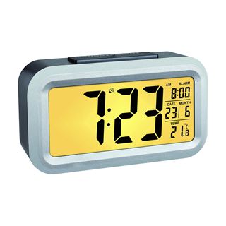 TFA digitaler Funkwecker LUMIO PLUS schwarz Kunststoff