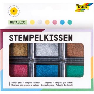 folia Stempelkissen metallic gold, silber, kupfer, rot, blau,