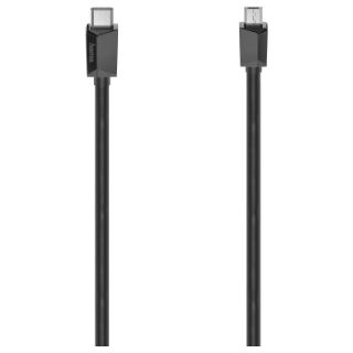 0.75m Hama Kabel 00200644 USB-C to Micro-B Schwarz