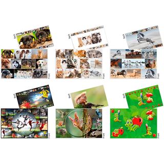 HERMA 3 Schreibtischunterlagen Karton Hunde