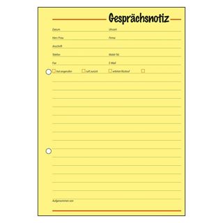 SIGEL Gespr&auml;chsnotiz Formularbuch GE513