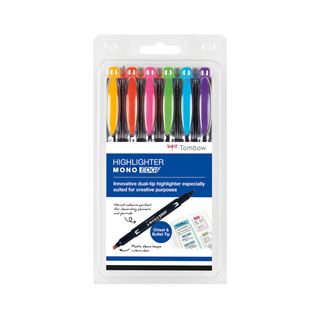 Tombow MONO edge Textmarker farbsortiert, 6 St.