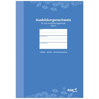RNK-Verlag Ausbildungsnachweis, tägliche Eintragungen
