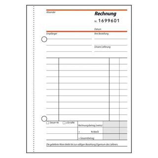 SIGEL Rechnung mit fortlaufenden Nummern Formularbuch SD133