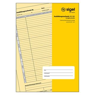 SIGEL Ausbildungsnachweis, t&auml;gliche Eintragungen Formularbuch