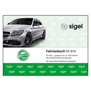 SIGEL Fahrtenbuch, Pkw mit Kraftstoffverbrauch Formularbuch FA614