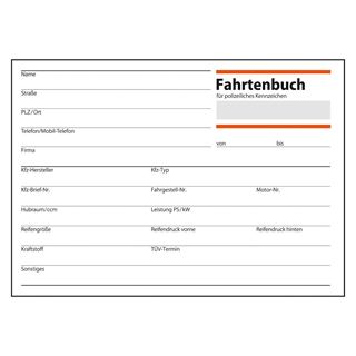 SIGEL Fahrtenbuch, Pkw mit Kraftstoffverbrauch Formularbuch FA614