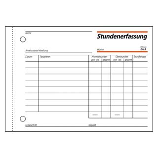 SIGEL Stundenerfassung Formularbuch ST615