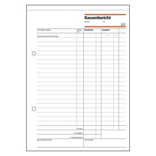 SIGEL Kassenbericht/Bestandsrechnung Formularbuch KA518