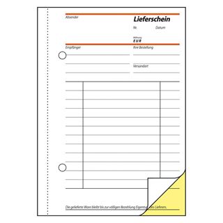 SIGEL Lieferschein mit Empfangsschein Formularbuch SD013
