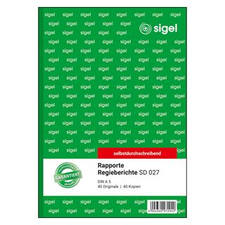 SIGEL Rapport/Regiebericht Formularbuch SD027