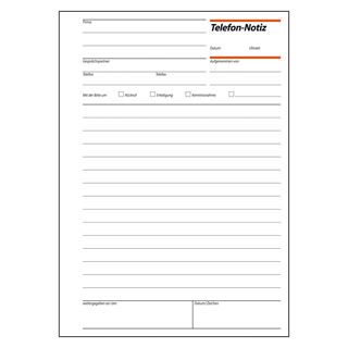 SIGEL Telefonnotiz Formularbuch TN515