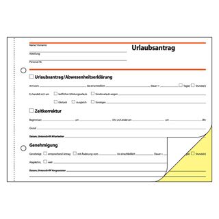 SIGEL Urlaubsabwesenheitsmeldung Formularbuch SD045