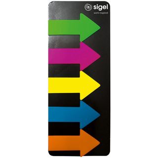 SIGEL TRANSPARENT Haftmarker farbsortiert 5x 25 Streifen