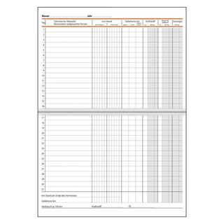 SIGEL Fahrtenbuch, Pkw und Lkw mit Kraftstoffverbrauch Formularbuch