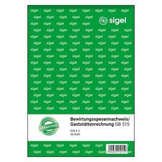 SIGEL Bewirtungskostenbeleg Formularbuch GB515