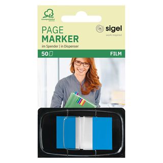 SIGEL Z-Marker Haftmarker blau 50 Streifen