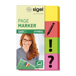 SIGEL SYMBOL Haftmarker farbsortiert "Symbole" 4x 40