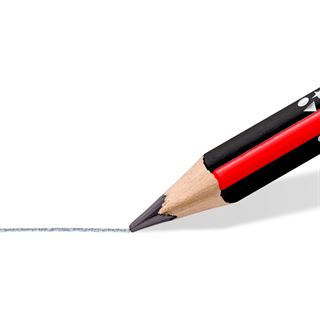 STAEDTLER Noris Jumbo 1285 Schreiblernstift Bleistift 2B schwarz/rot,