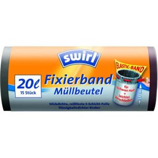 swirl M&uuml;llbeutel Rei&szlig;fest & Dicht 4695 20,0 l schwarz,