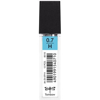 Tombow Feinminen-Bleistiftminen schwarz H 0,7 mm, 12 St.