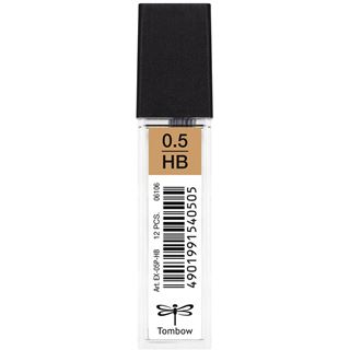 Tombow Feinminen-Bleistiftminen schwarz HB 0,5 mm, 12 St.