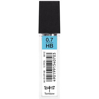 Tombow Feinminen-Bleistiftminen schwarz HB 0,7 mm, 12 St.